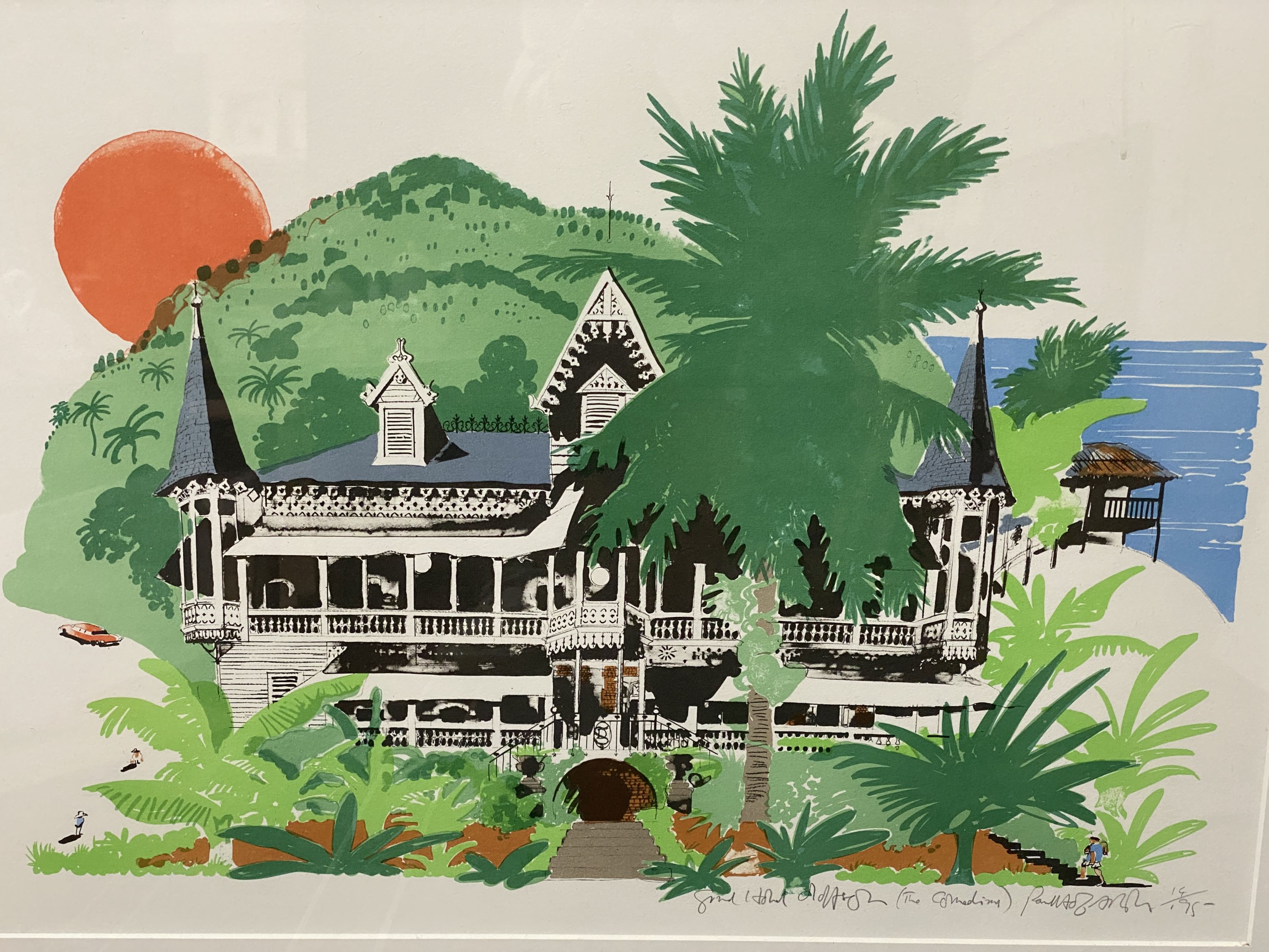 Paul Hogarth, two limited edition screenprints, Grand Hotel and The Hermitage, signed in pencil, 52 x 70cm and two other prints